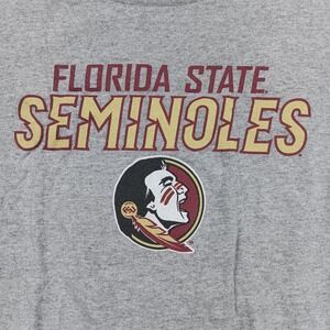 Majestic Florida State Seminoles T-Shirt Mens M Gray FSU Unconquered Long Sleeve